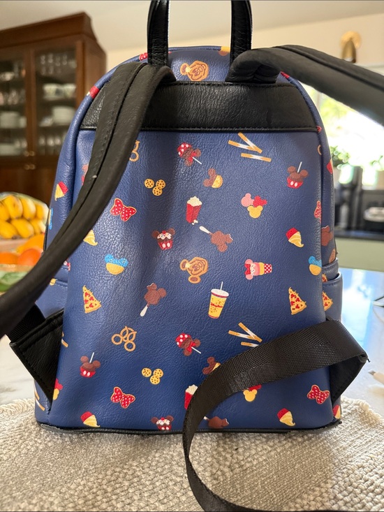 Loungefly Navy Disney Parks Snack Icons Mini Backpack